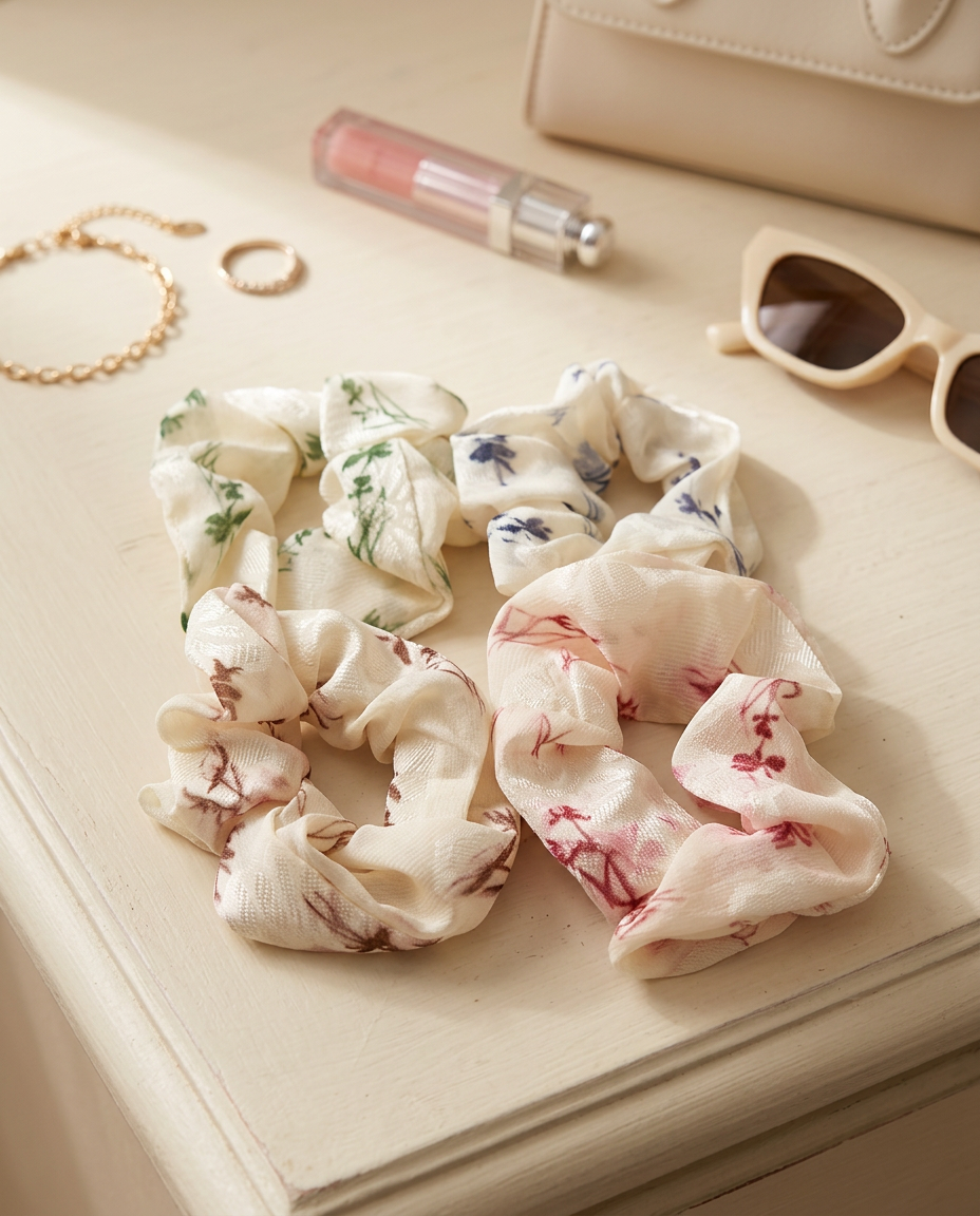 Shine Patterned Scrunchie