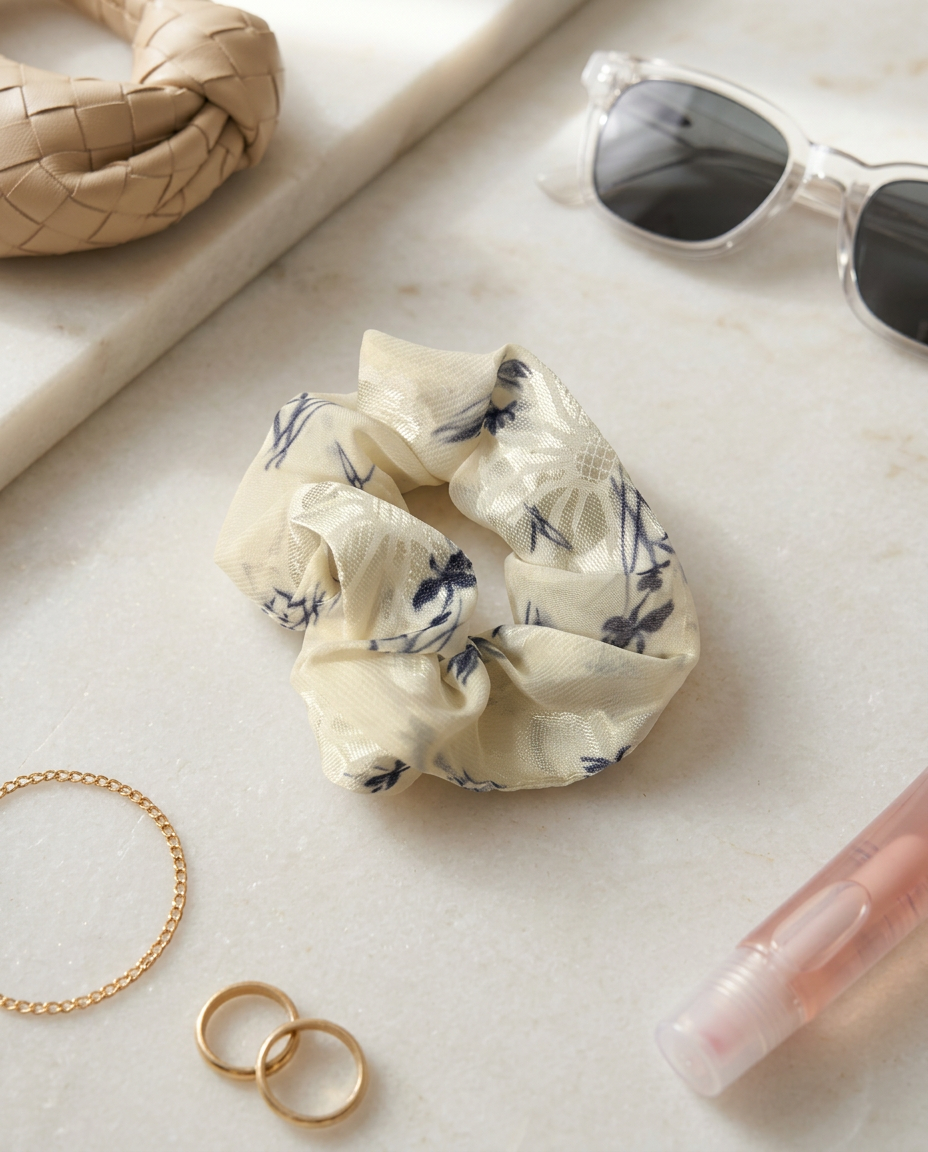 Shine Patterned Scrunchie